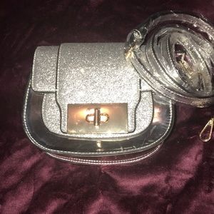 Silver Metallic & Glitter Crossbody